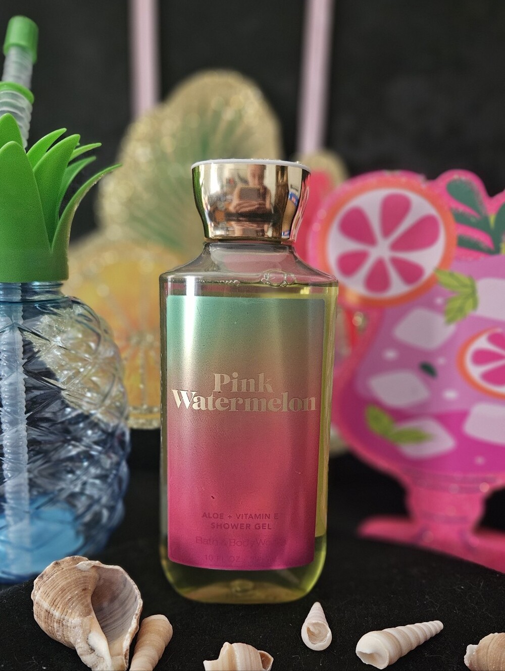 NWT Bath & Body Works DISCONTINUED Pink Watermelon Shower Gel - Pink, Gold
